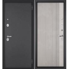 Дверь входная Бульдорс ТРАСТ ЭКО 161 Антрацит букле - Бетон серый